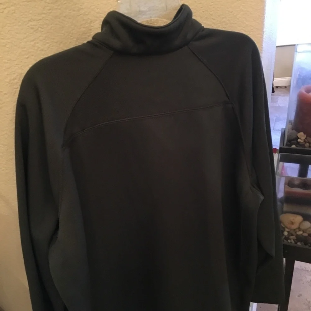COLUMBIA Men Olive Green 1/4 Zipped Pullover Sweater Size XXL